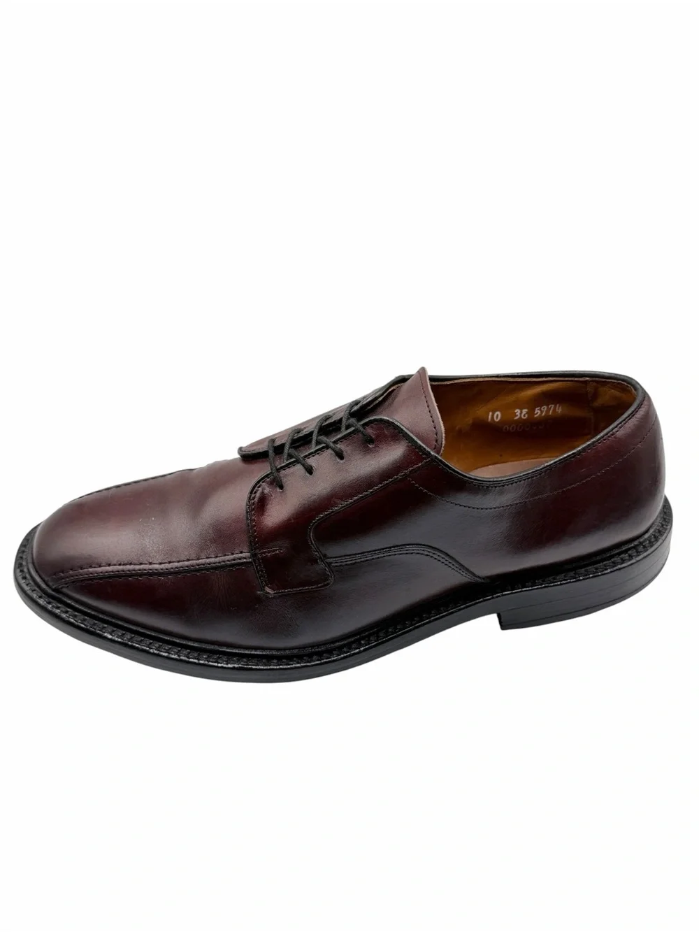 Allen Edmonds Hillcrest Split Toe Derby Dress Shoes Burgundy Leather Men’s 10 E